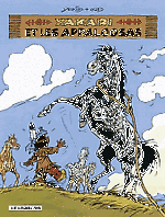 Fini le temps où Arc-Tendu, le chasseur enragé, collectionnait les fourrures couleur de neige pour en décorer son tipi ! Sa nouvelle obsession : la robe sombre comme la nuit et parsemée d?étoiles d?un étalon sauvage? Appartenant à la fameuse race tachetée des Appaloosas, un magnifique cheval sauvage fait l?objet d?âpres convoitises parmi les Indiens. Epris de liberté et en emmenant avec lui une petite harde également rebelle,... (http://www.coinbd.com) Derib - Yakari et les Appaloosas. Yakari 31.gif